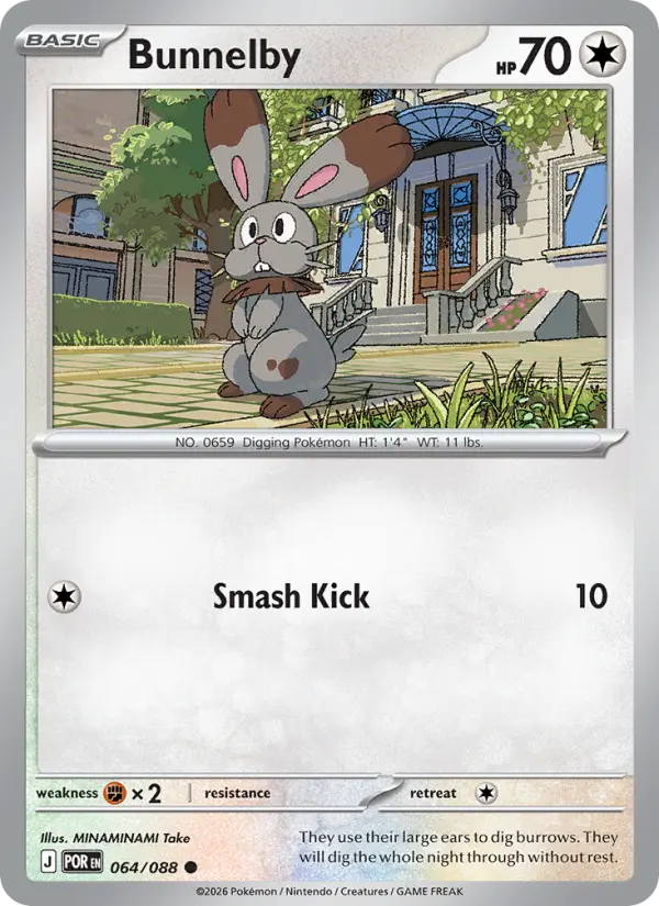Bunnelby, Pokémon card