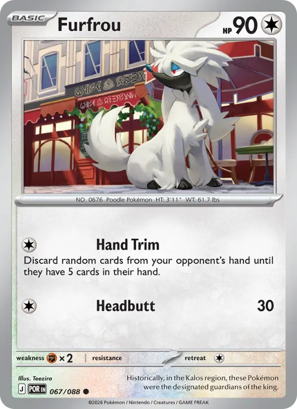 Furfrou, Pokémon card