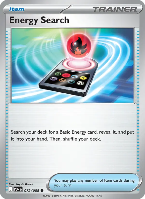 Energy Search, Pokémon card