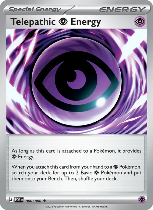 Telepathic Psychic Energy, Pokémon card