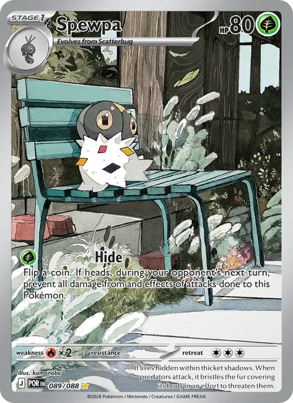 Spewpa, Pokémon card