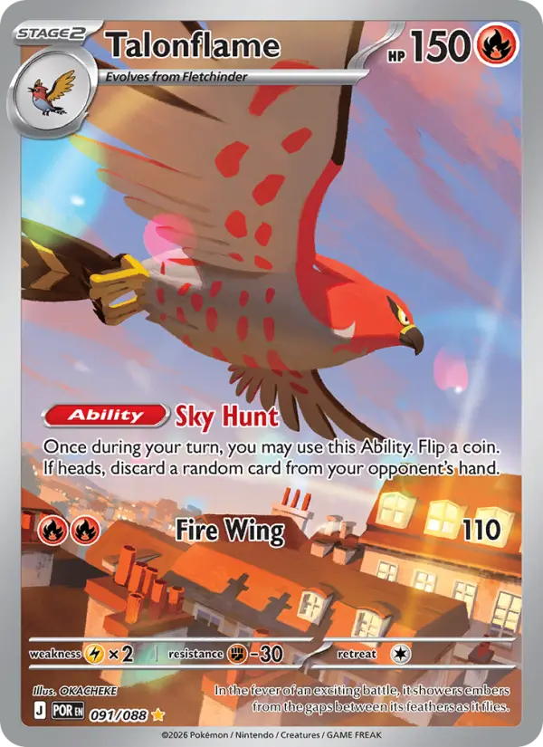 Talonflame, Pokémon card