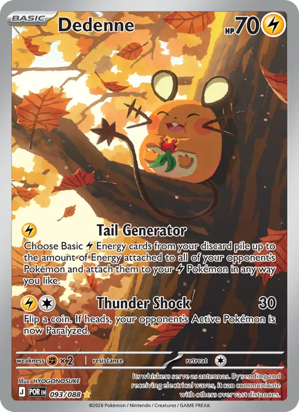 Dedenne, Pokémon card