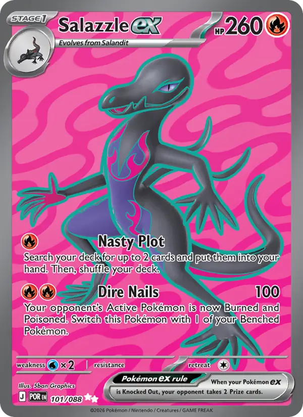Salazzle ex, Pokémon card