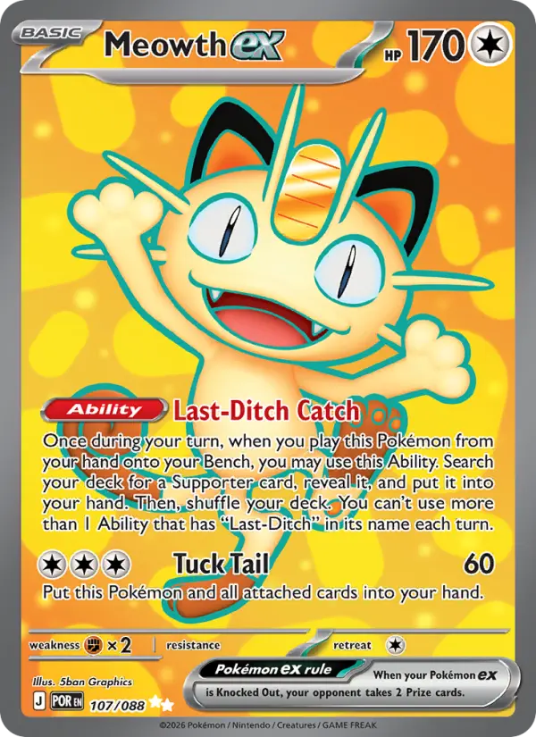 Meowth ex, Pokémon card