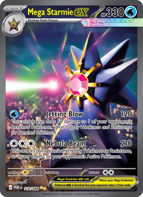 Mega Starmie ex, Pokémon card