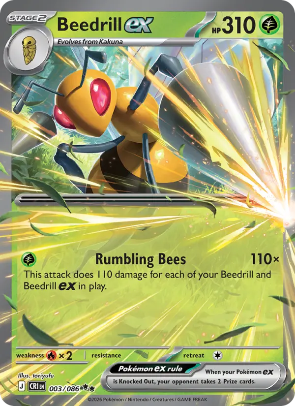 Beedrill ex, Pokémon card