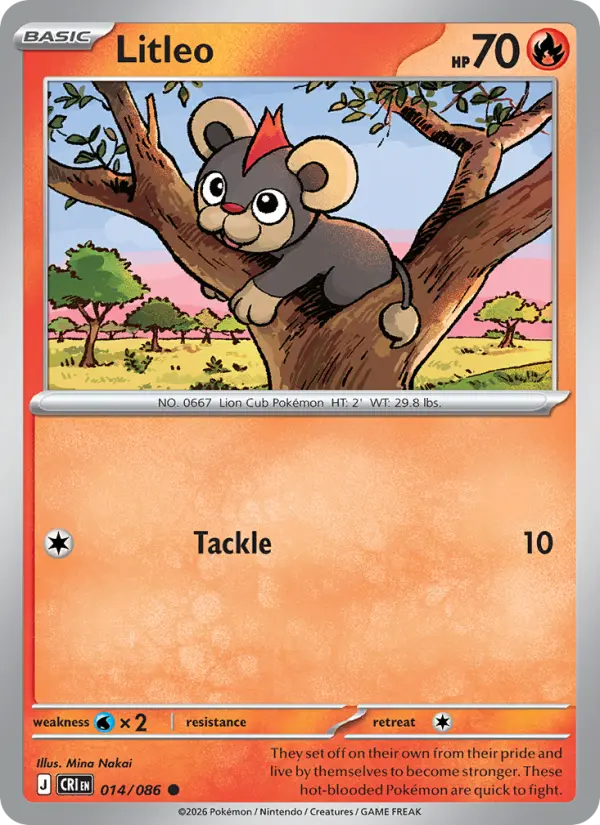 Litleo, Pokémon card