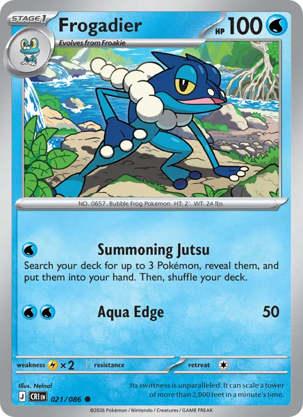 Frogadier, Pokémon card