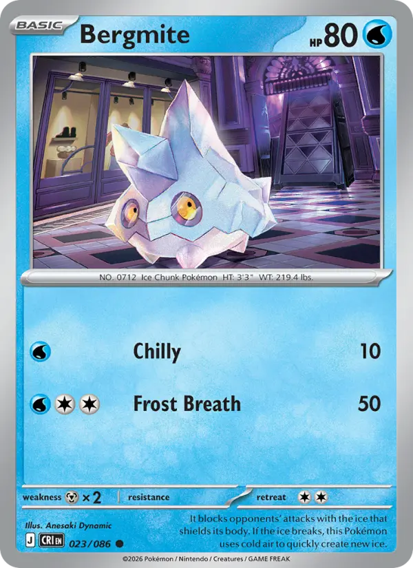 Bergmite, Pokémon card