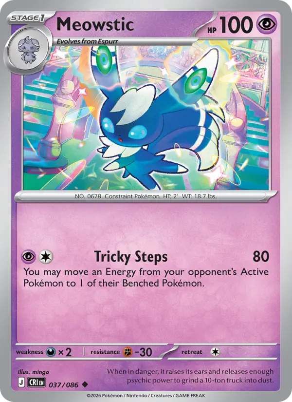 Meowstic, Pokémon card