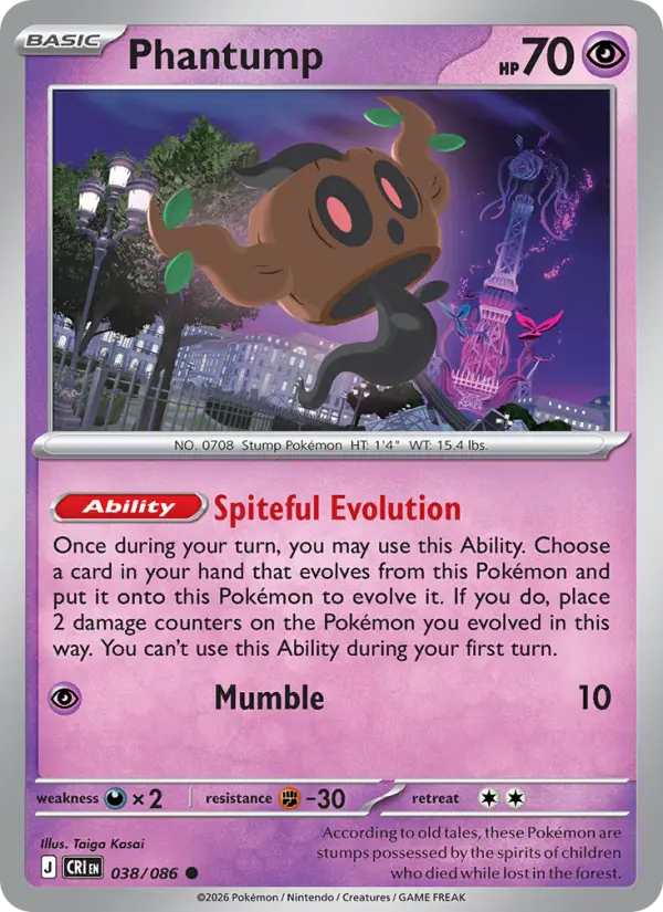 Phantump, Pokémon card