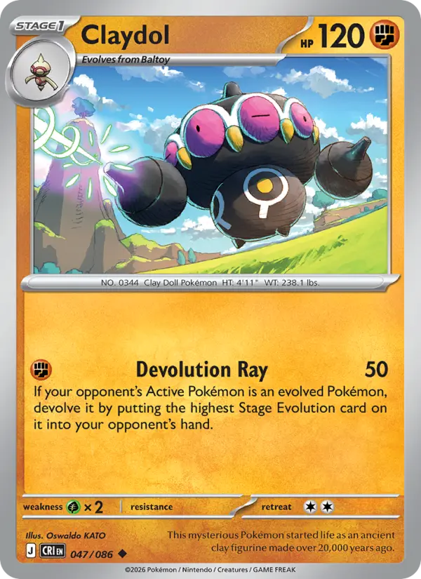 Claydol, Pokémon card