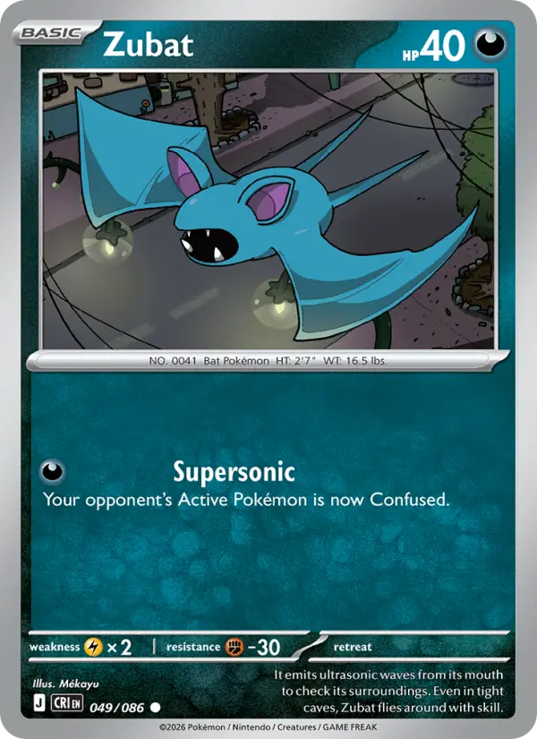 Zubat, Pokémon card