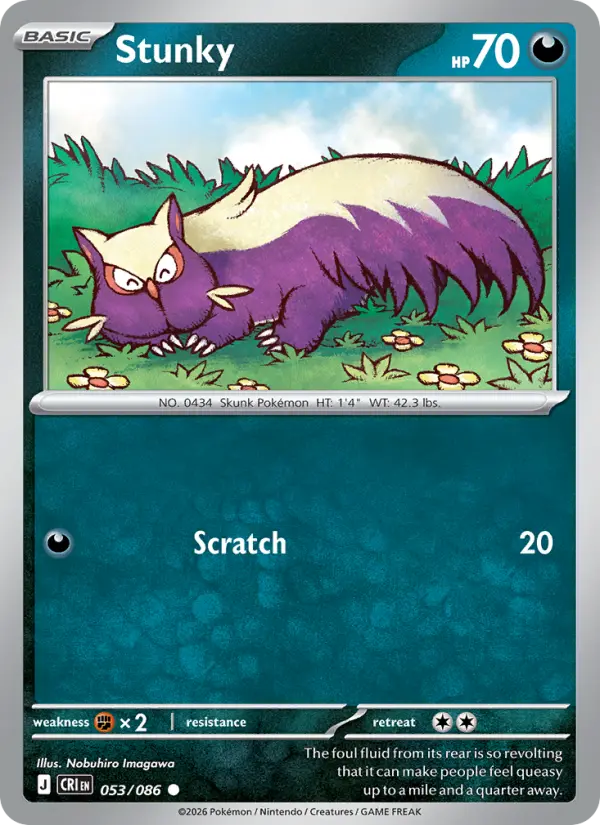 Stunky, Pokémon card