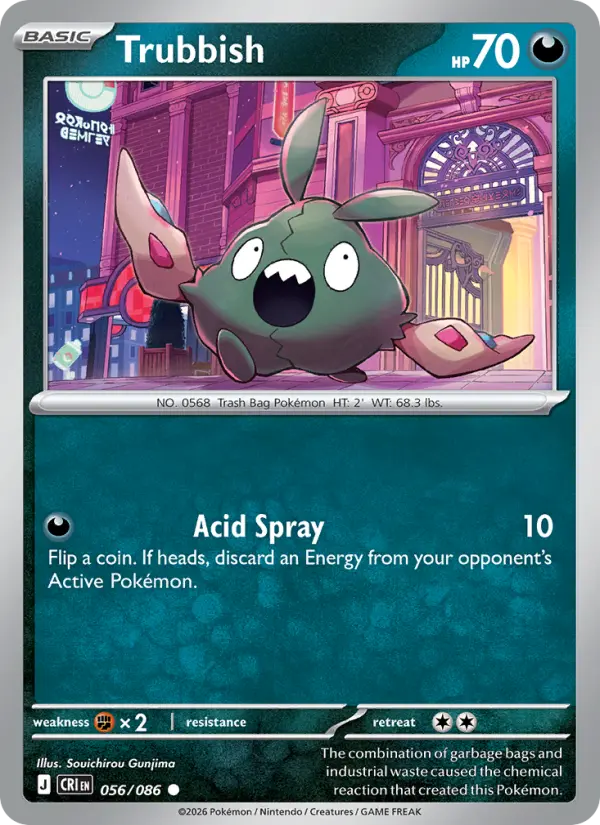 Trubbish, Pokémon card