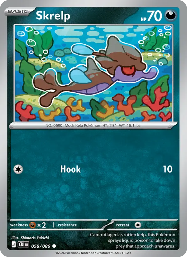 Skrelp, Pokémon card