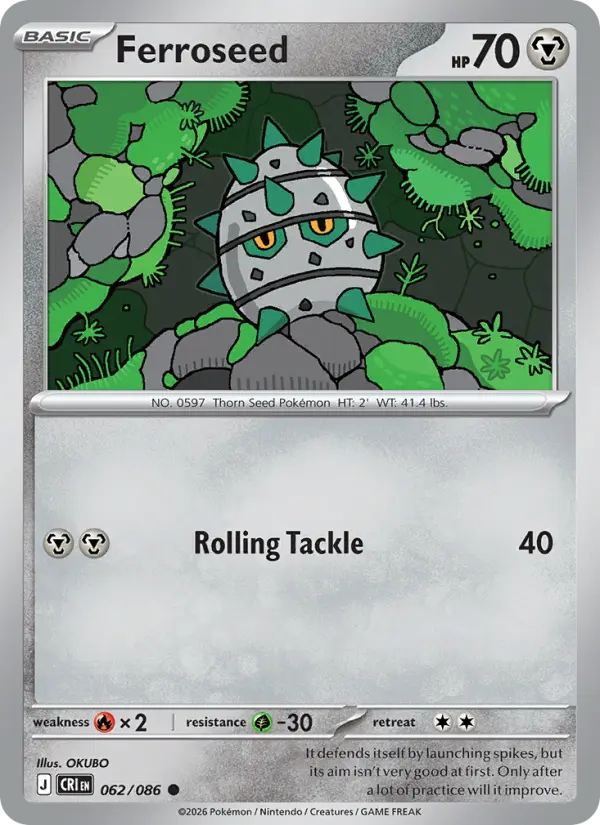 Ferroseed, Pokémon card