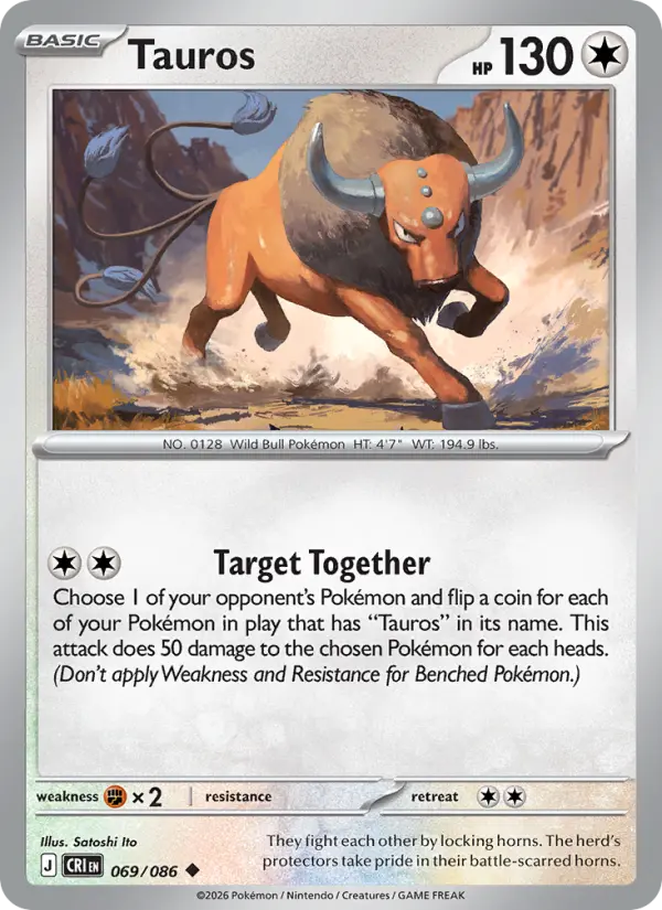 Tauros, Pokémon card