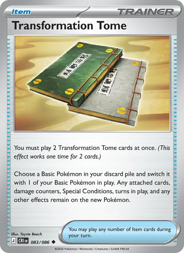 Transformation Tome, Pokémon card