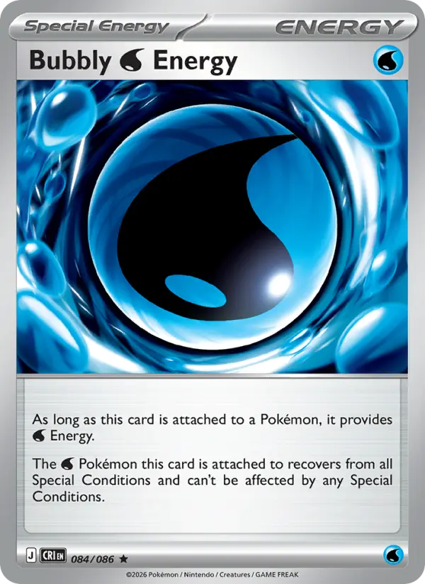 Bubbly Water Energy, Pokémon card