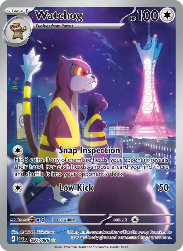 Watchog, Pokémon card