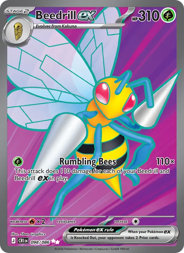 Beedrill ex, Pokémon card