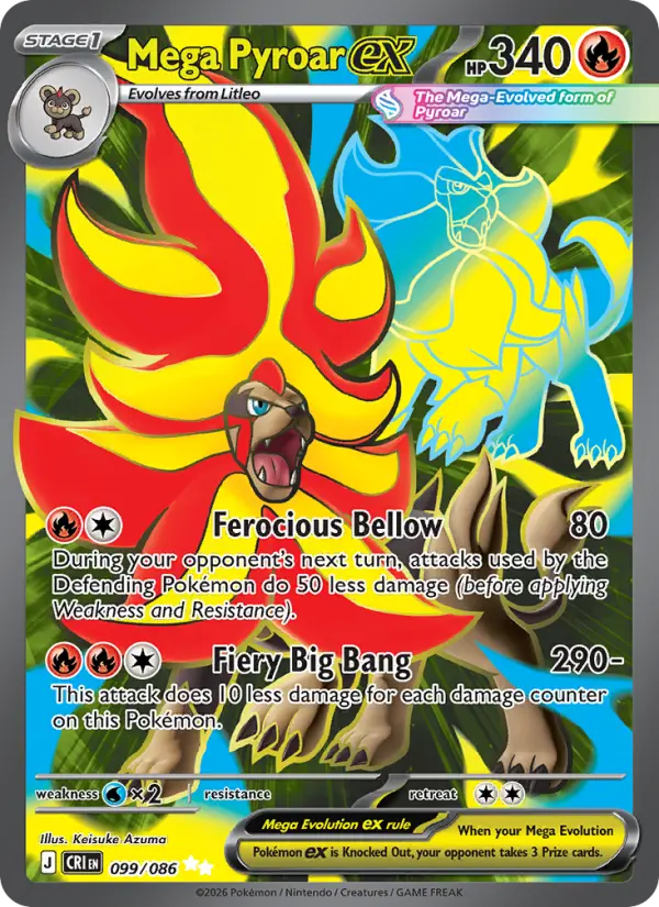 Mega Pyroar ex, Pokémon card