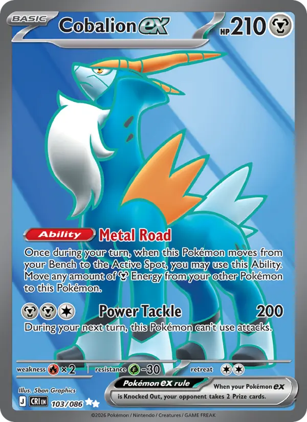 Cobalion ex, Pokémon card