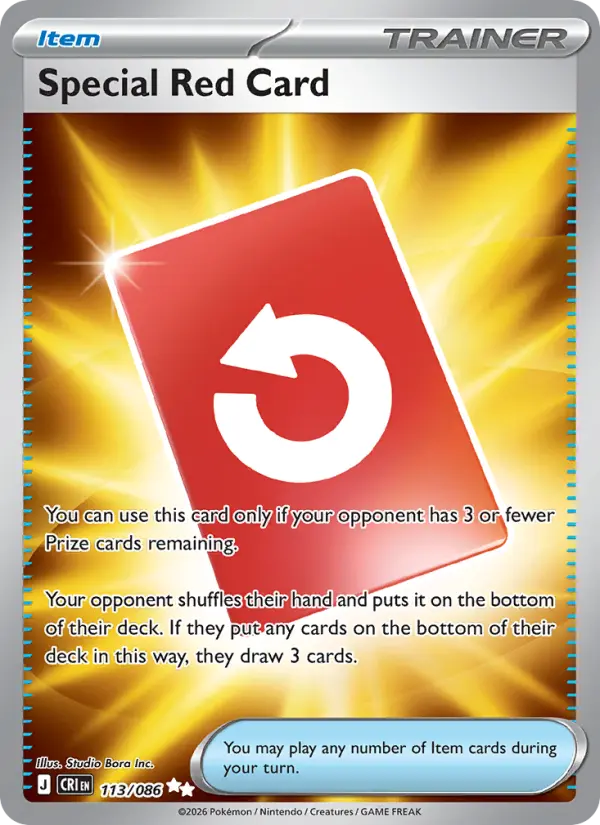 Special Red Card, Pokémon card