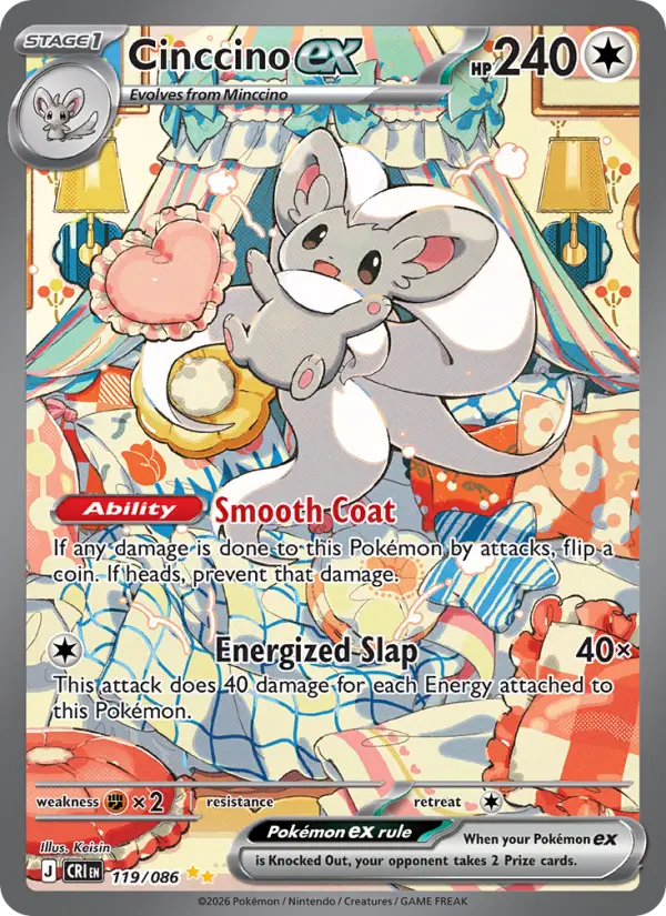Cinccino ex, Pokémon card