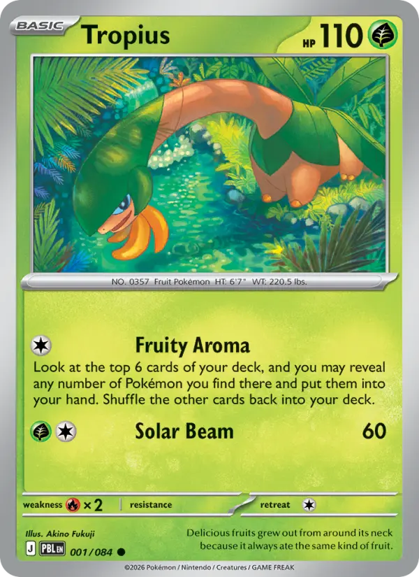 Tropius, Pokémon card