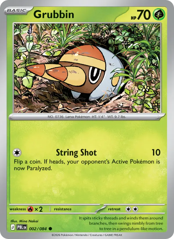 Grubbin, Pokémon card
