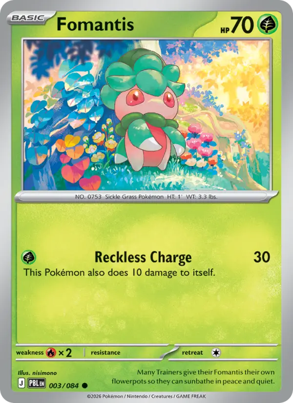 Fomantis, Pokémon card