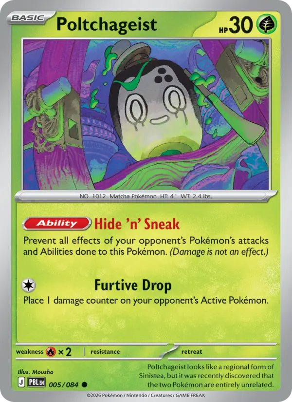 Poltchageist, Pokémon card