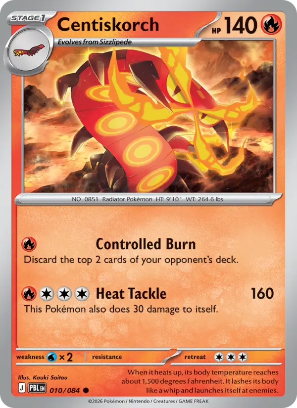 Centiskorch, Pokémon card