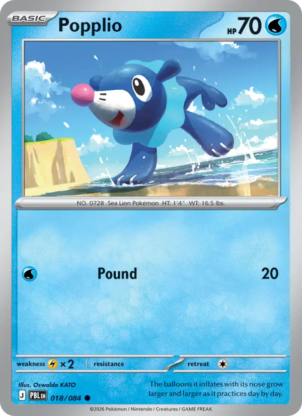 Popplio, Pokémon card