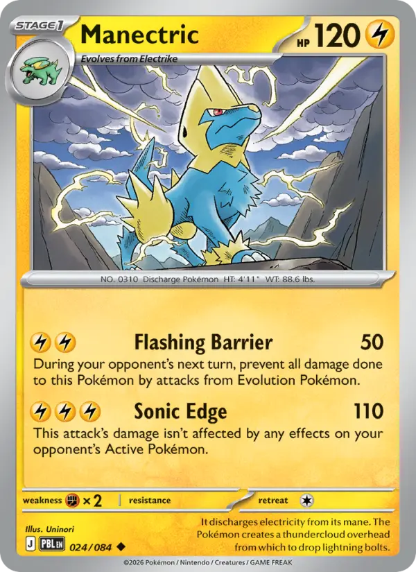 Manectric, Pokémon card