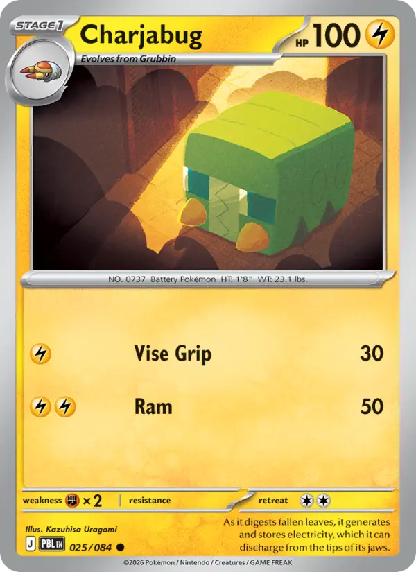 Charjabug, Pokémon card