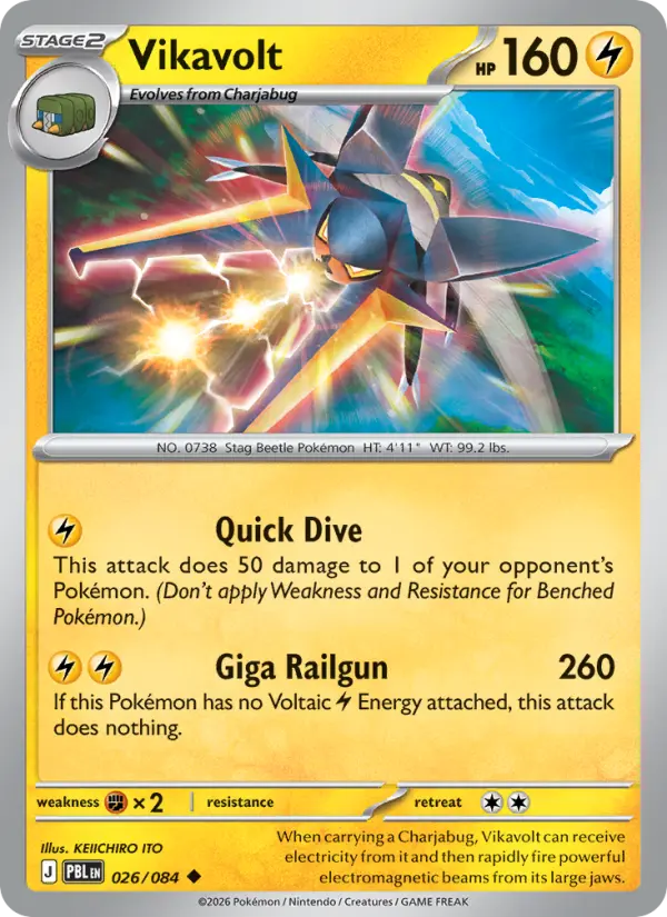 Vikavolt, Pokémon card