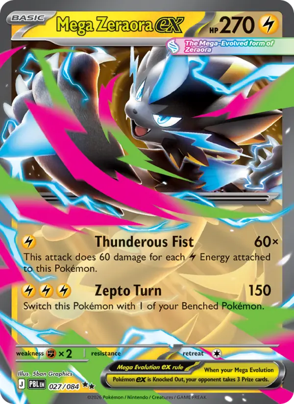 Mega Zeraora ex, Pokémon card