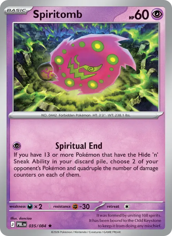 Spiritomb, Pokémon card