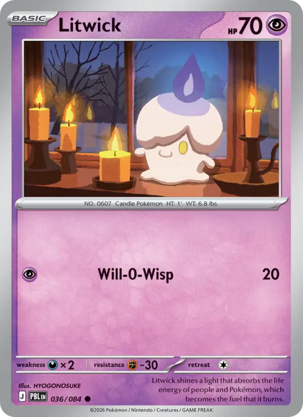 Litwick, Pokémon card