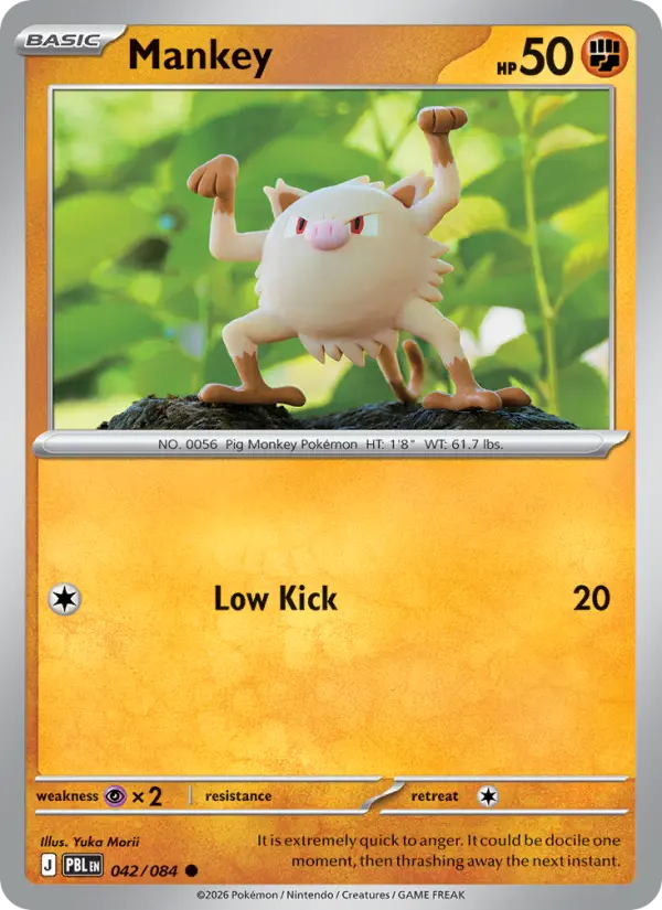 Mankey, Pokémon card