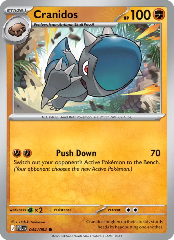 Cranidos, Pokémon card