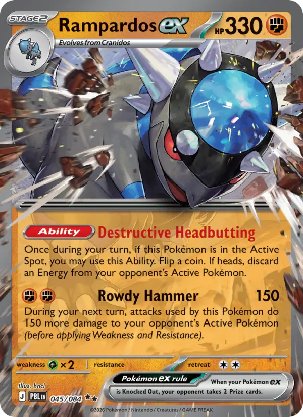 Rampardos ex, Pokémon card