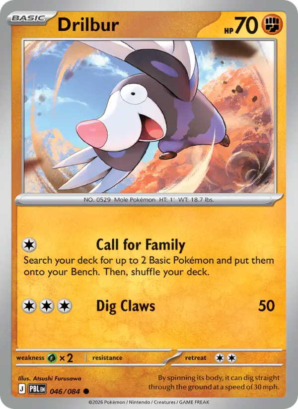 Drilbur, Pokémon card