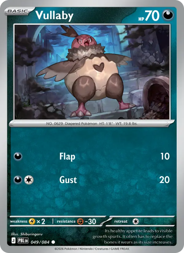 Vullaby, Pokémon card