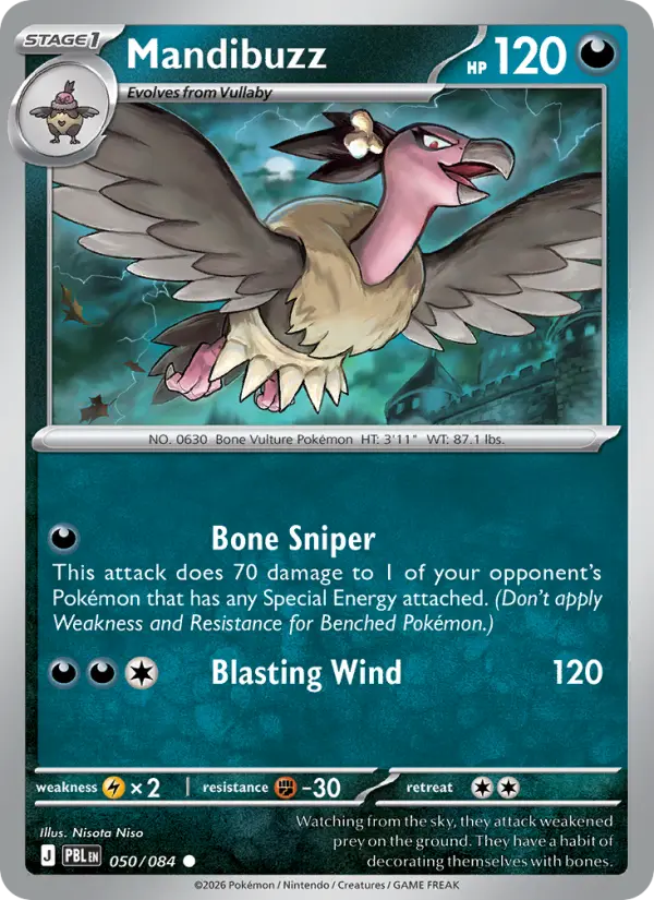 Mandibuzz, Pokémon card