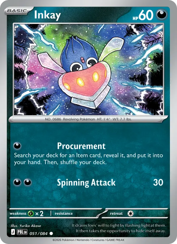 Inkay, Pokémon card